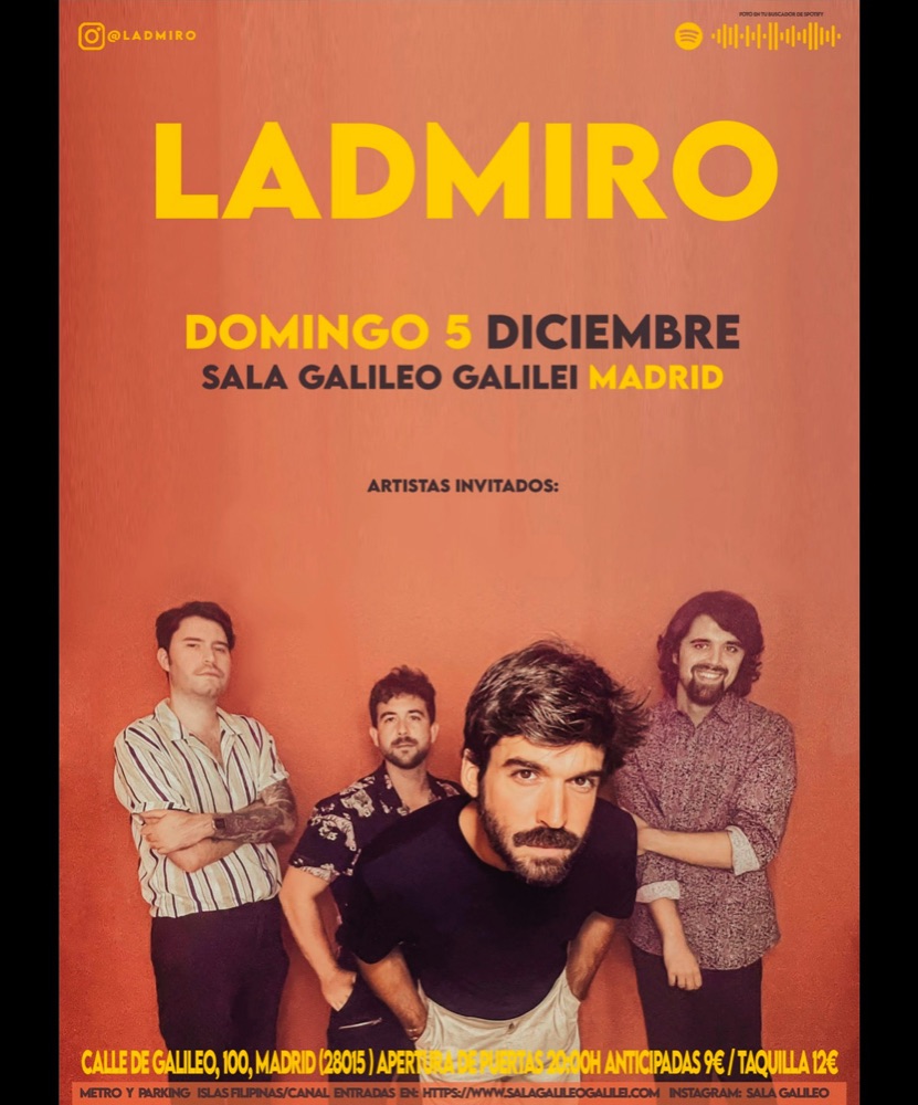 Cartel del concierto en la Sala Galileo Galilei