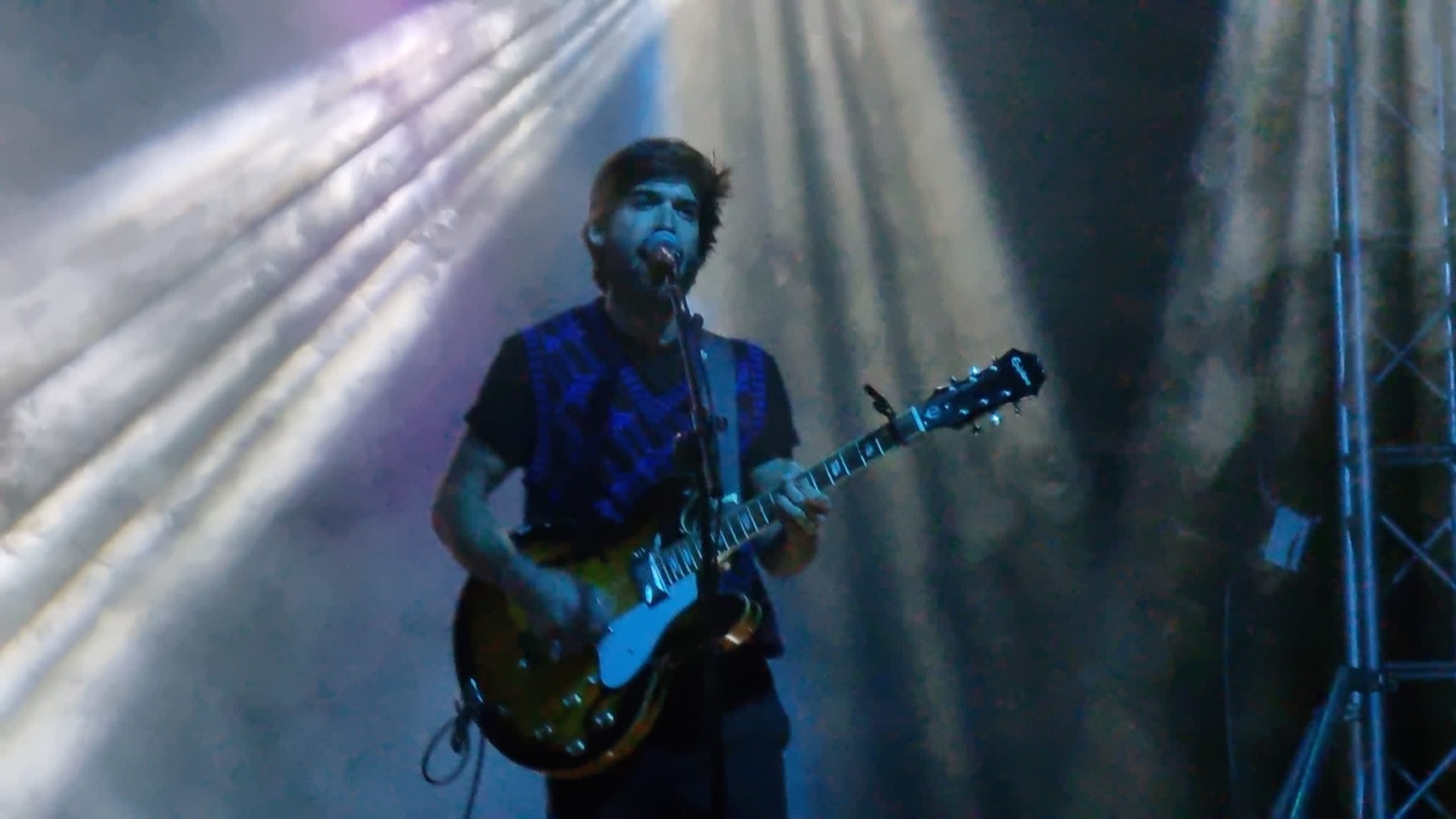 David bajo los focos en un festival